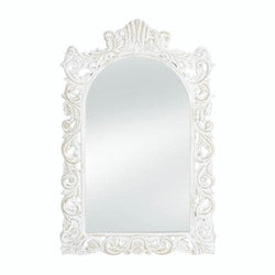 Grand Distressed White Wall Mirror - Premium Accent Plus from Accent Plus - Just $70.63! Shop now at Handbags Specialist Headquarter