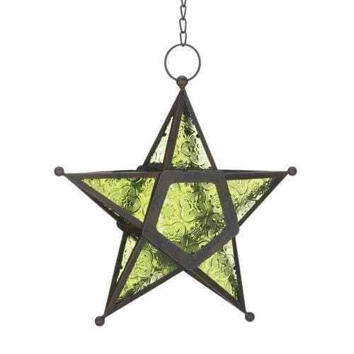 Green Glass Star Lantern - Premium Gallery of Light from Gallery of Light - Just $39.74! Shop now at Handbags Specialist Headquarter