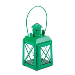 Green Railway Candle Lantern Lamp - Premium Gallery of Light from Gallery of Light - Just $37.29! Shop now at Handbags Specialist Headquarter
