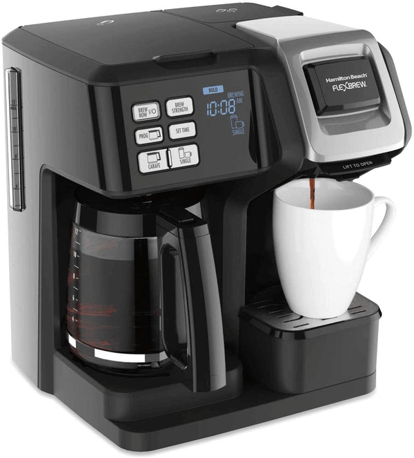 Hamilton Beach 49976 Flexbrew Trio 2-Way Coffee Maker, Compatible with K-Cup Pods or Grounds, Combo, Black - Premium  from Hamilton Beach - Just $202.66! Shop now at Handbags Specialist Headquarter
