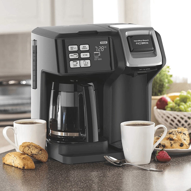 Hamilton Beach 49976 Flexbrew Trio 2-Way Coffee Maker, Compatible with K-Cup Pods or Grounds, Combo, Black - Premium  from Hamilton Beach - Just $202.42! Shop now at Handbags Specialist Headquarter