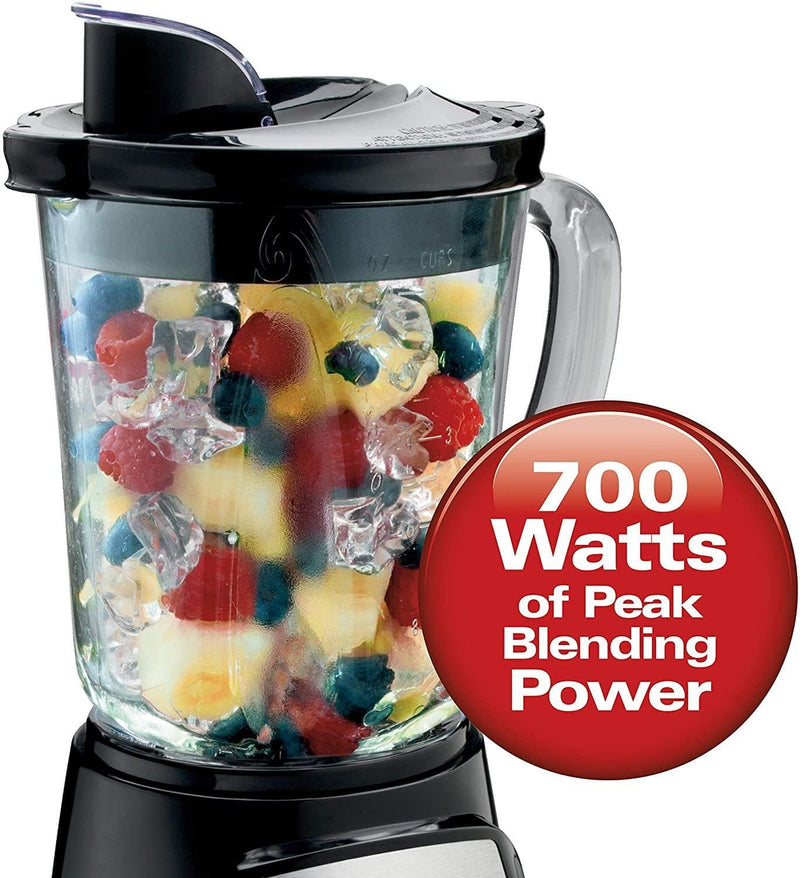 Hamilton Beach 58148A Blender to Puree - Crush Ice - and Make Shakes and Smoothies - 40 Oz Glass Jar - 12 Functions - Black and Stainless,8.66 x 6.5 x 14.69 inches - Premium BLENDERS from Visit the Hamilton Beach Store - Just $54.99! Shop now at Handbags Specialist Headquarter
