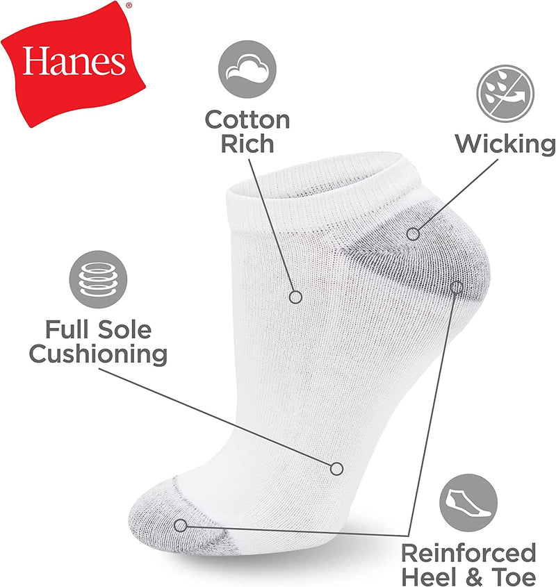 Hanes Women's No Show Socks, 10 and 20-Pair Packs - Premium socks from Visit the Hanes Store - Just $18.99! Shop now at Handbags Specialist Headquarter