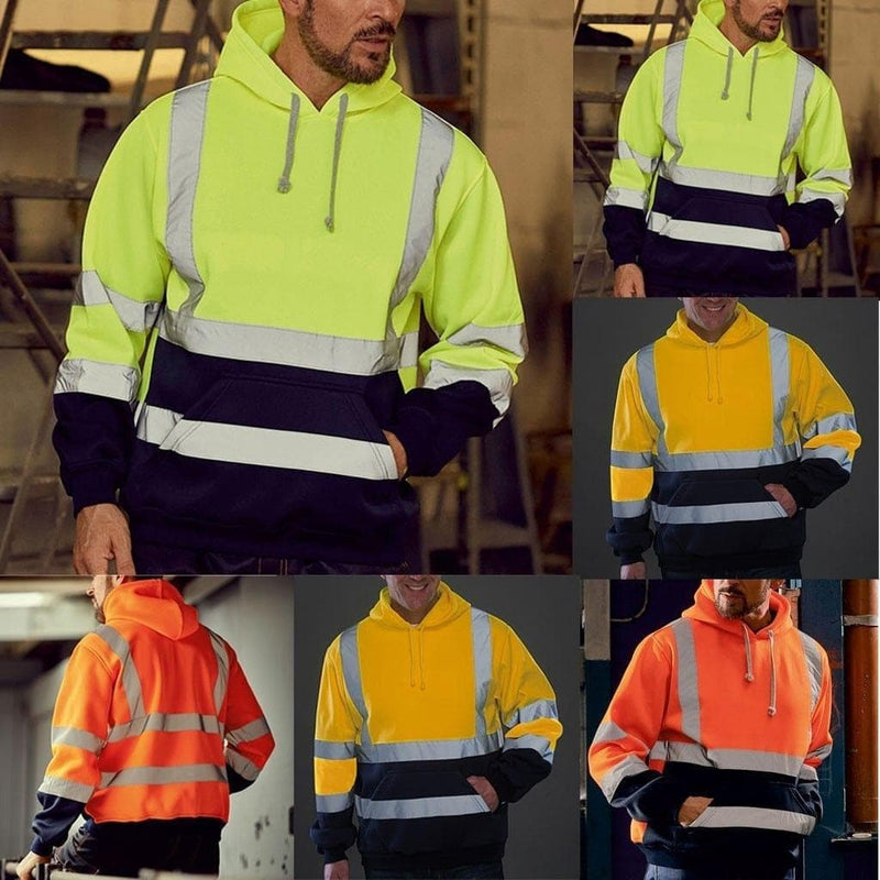 Hoodies Male Fashion Sportswear Men's Sweatshirts Road Work High Visibility Pullover Long Sleeve Tops Clothes Men Dropshipping - Premium MEN T-SHIRT from eprolo - Just $32.99! Shop now at Handbags Specialist Headquarter