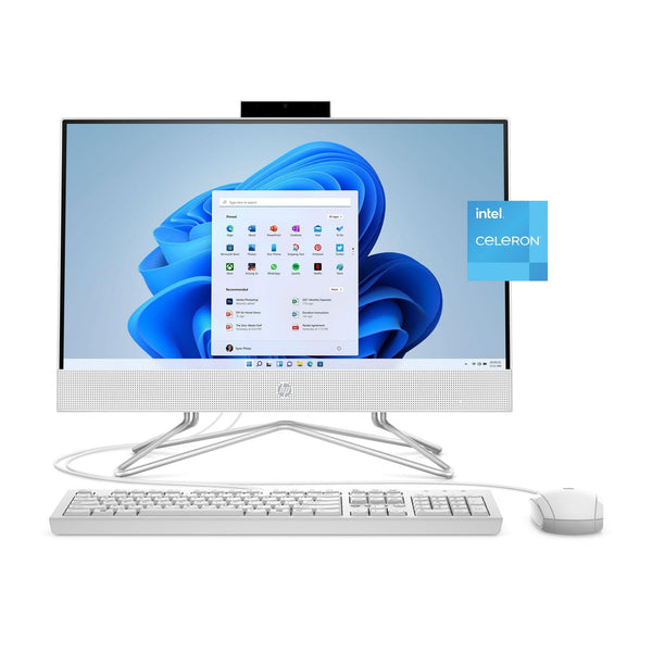 HP 22 AIO Celeron White 4GB/256GB Desktop All-In-One - Premium COMPUTERS from HP - Just $643.99! Shop now at Handbags Specialist Headquarter