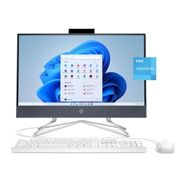 HP 22 AIO Celeron White 4GB/256GB Desktop All-In-One - Premium COMPUTERS from HP - Just $643.99! Shop now at Handbags Specialist Headquarter
