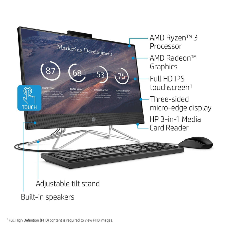 HP 22 AIO R3 Touch 8GB/1TB Desktop All-In-One - Premium COMPUTERS from HP - Just $748.99! Shop now at Handbags Specialist Headquarter
