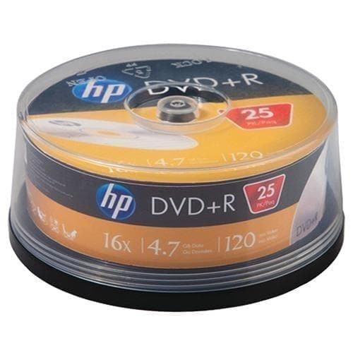 Hp 4.7gb 16x Dvd+rs (25-ct Cake Box Spindle) (pack of 1 Ea) - Premium Computers and Accessories from HP - Just $38.35! Shop now at Handbags Specialist Headquarter