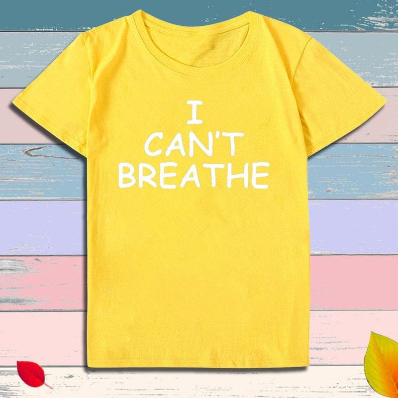 I Can't Breathe Letter Print Short Sleeve T-Shirt - Premium MEN T-SHIRT from eprolo - Just $17.62! Shop now at Handbags Specialist Headquarter