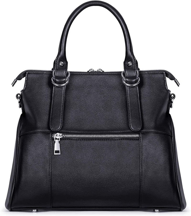 IBFUN Handbags for Women PU Leather Satchel Purse Ladies Shoulder Bags Top Handle Tote Black - Premium Bag from Visit the IBFUN Store - Just $56.99! Shop now at Handbags Specialist Headquarter