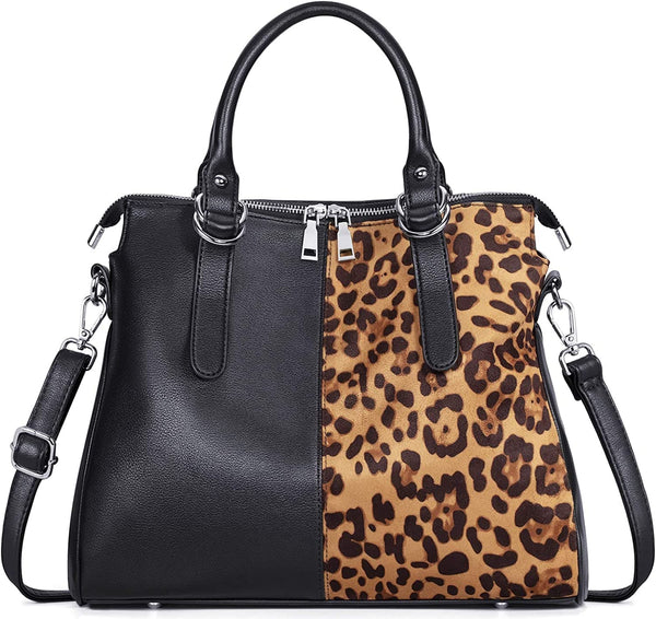 IBFUN Handbags for Women PU Leather Satchel Purse Ladies Shoulder Bags Top Handle Tote Black - Premium Bag from Visit the IBFUN Store - Just $56.99! Shop now at Handbags Specialist Headquarter