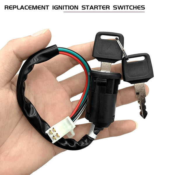 Ignition Switch with Key 4 Wire for Taotao Buyang Coolsport Kazuma Sunl Coolster 50Cc 70Cc 90Cc 110Cc 125Cc 150Cc 200Cc 250Cc Quad Super Pocket Dirt Bike ATV & Scooters - Premium  from SKARUMMER - Just $27.90! Shop now at Handbags Specialist Headquarter