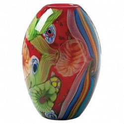 Red Freeform Floral Art Glass Vase - Premium Vase from aewholesale - Just $89.99! Shop now at Handbags Specialist Headquarter