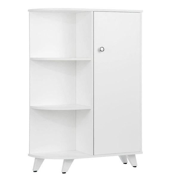 Insma Bathroom Floor Cabinet with Door & 3 Shelves Freestanding Cabinet Bathroom Floor Storage Cupboard Space Saving, White - Premium FURNITURE from INSMA - Just $68.81! Shop now at Handbags Specialist Headquarter