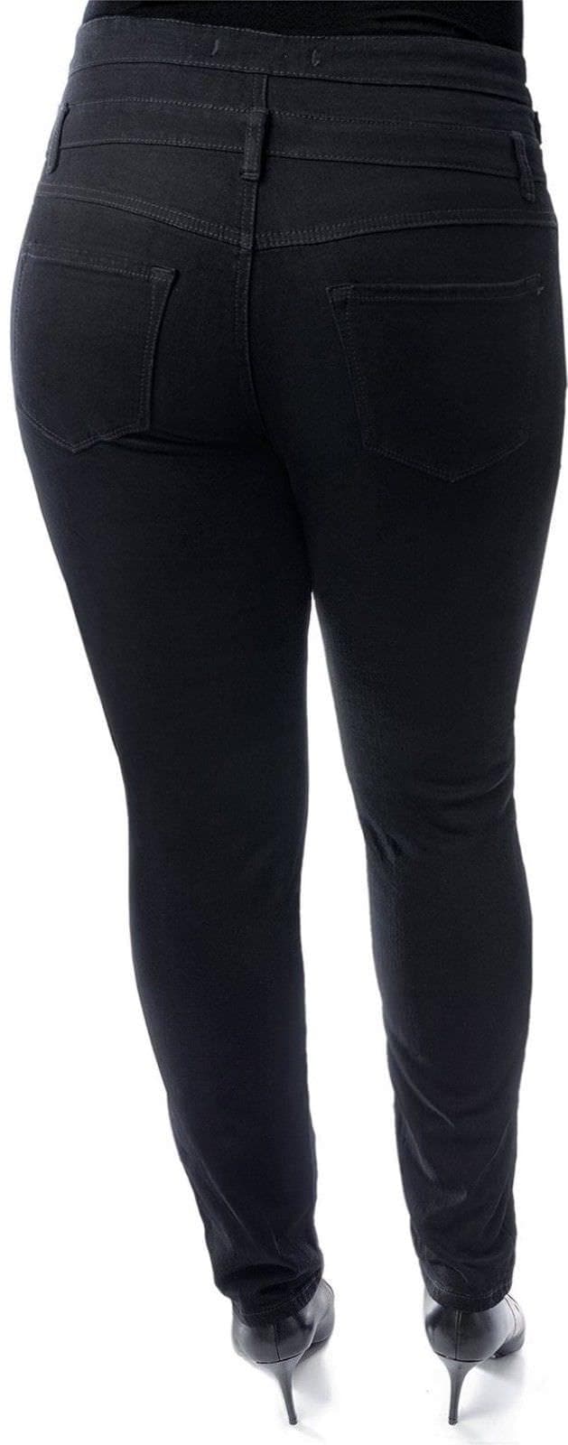 Jack David Womens Plus Size High Waisted BLACK/BLUE Stretch Skinny DENIM JEANS PANTS - Premium women Jean's from Jack David - Just $38.50! Shop now at Handbags Specialist Headquarter