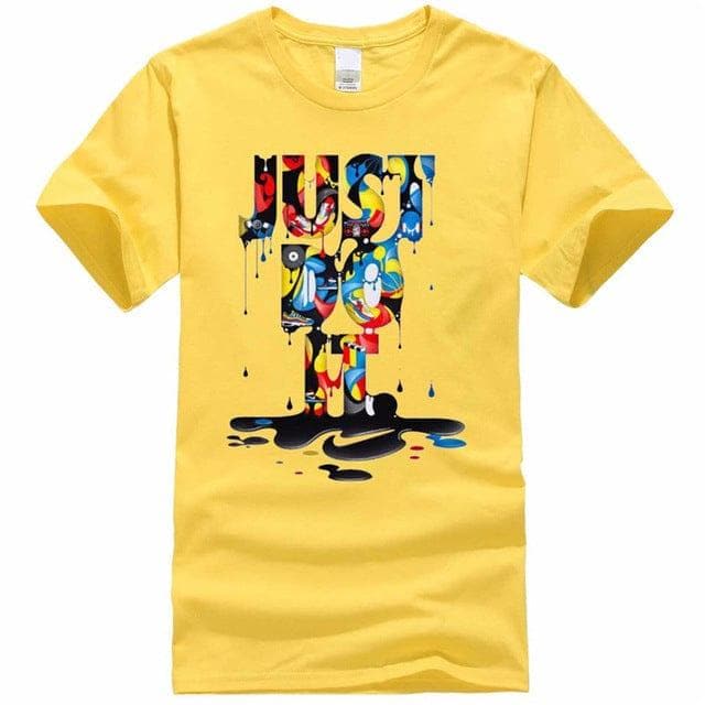 Just Do It T Letter print t-shirt - Premium MEN T-SHIRT from eprolo - Just $17.98! Shop now at Handbags Specialist Headquarter