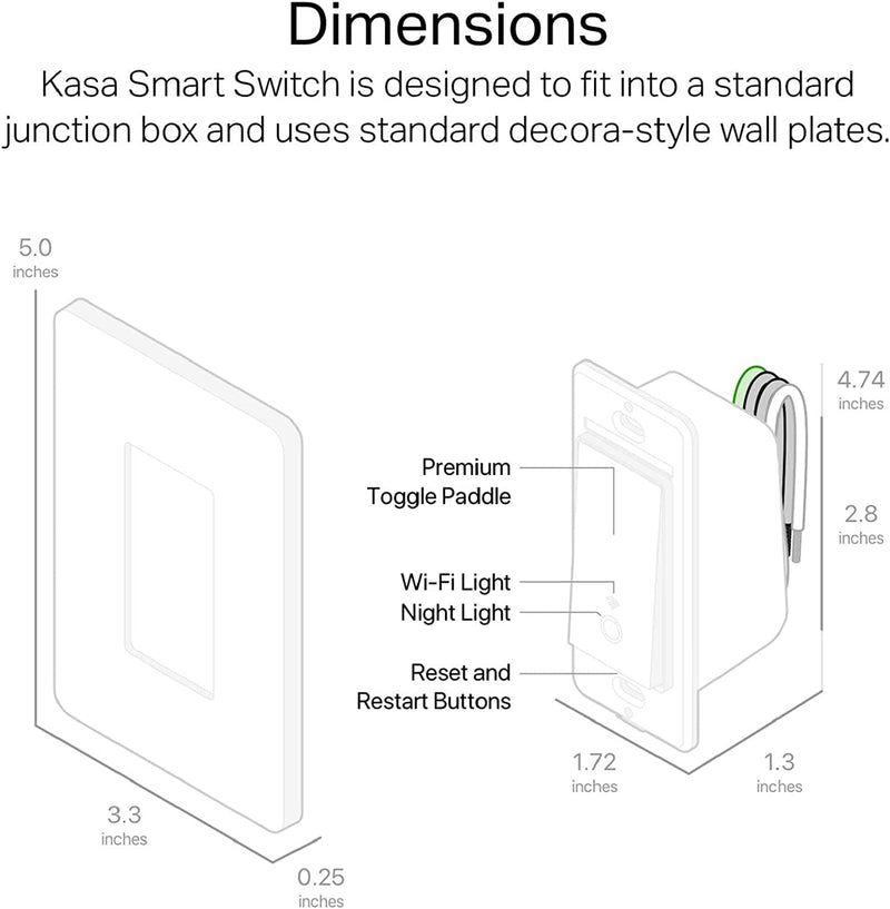 Kasa Smart Light Switch HS200P3, Single Pole, Needs Neutral Wire, 2.4GHz Wi-Fi Light Switch Works with Alexa and Google Home, UL Certified, No Hub Required, 3 Count -Pack of 1 , White - Premium HOLIDAY LIGHTING from Visit the Kasa Smart Store - Just $58.99! Shop now at Handbags Specialist Headquarter