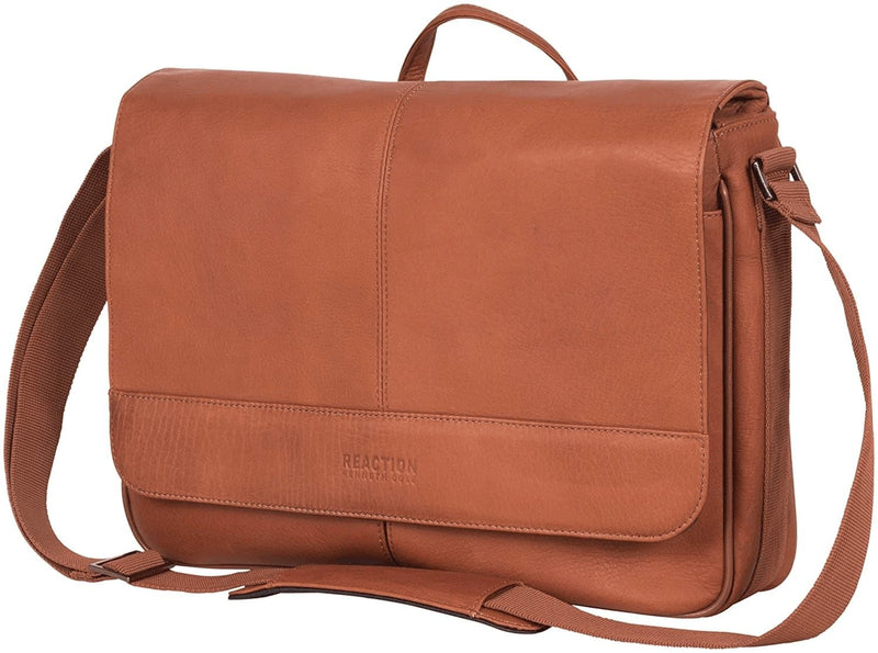 Kenneth Cole Reaction Risky Business Messenger Full-Grain Colombian Leather Crossbody Laptop Case & Tablet Day Bag - Premium  from Kenneth Cole REACTION - Just $256.43! Shop now at Handbags Specialist Headquarter