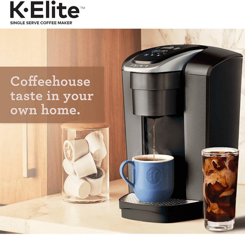 Keurig K-Elite Coffee Maker, Single Serve K-Cup Pod Coffee Brewer, with Iced Coffee Capability, Brushed Slate - Premium  from Keurig - Just $200.99! Shop now at Handbags Specialist Headquarter