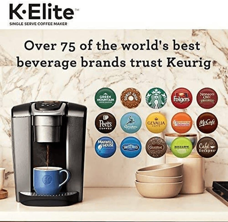 Keurig K-Elite Coffee Maker, Single Serve K-Cup Pod Coffee Brewer, with Iced Coffee Capability, Brushed Slate - Premium  from Keurig - Just $200.99! Shop now at Handbags Specialist Headquarter