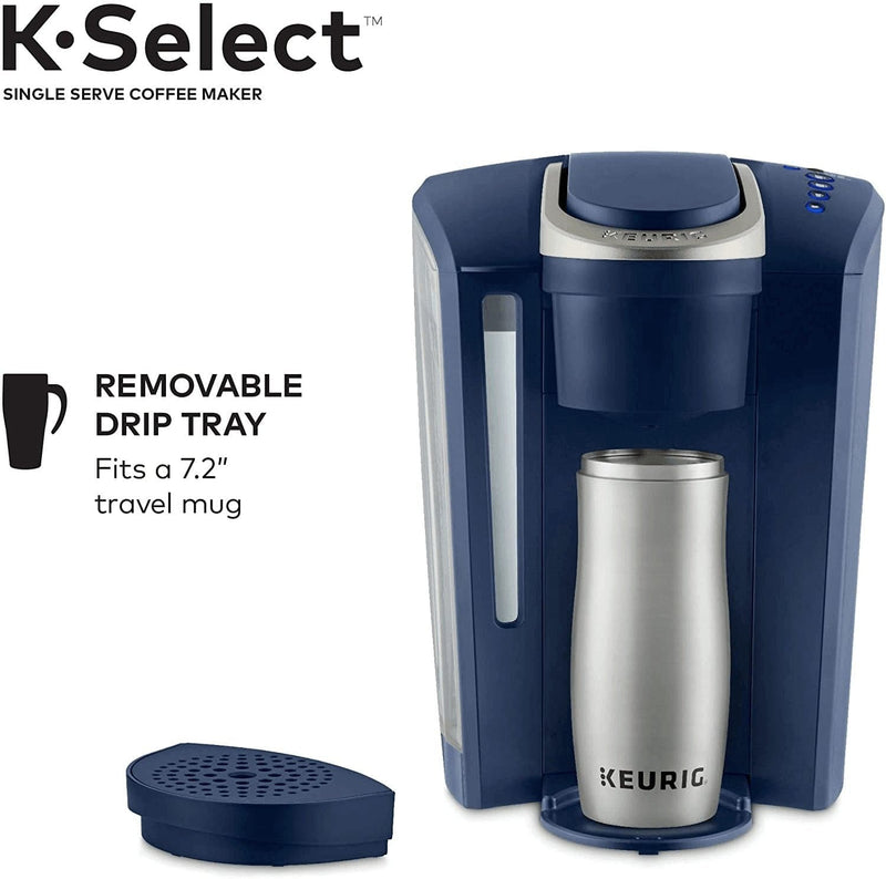 Keurig K-Select Coffee Maker, Single Serve K-Cup Pod Coffee Brewer, with Strength Control and Hot Water on Demand, Matte Navy - Premium  from Keurig - Just $202.24! Shop now at Handbags Specialist Headquarter