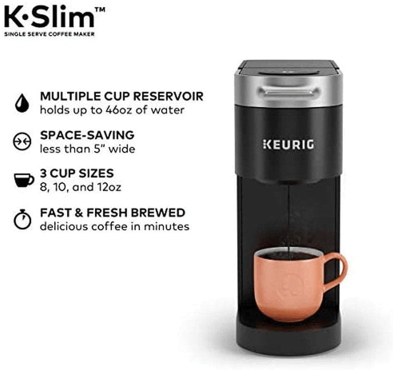 Keurig K-Slim Coffee Maker, Single Serve K-Cup Pod Coffee Brewer, 8 to 12 Oz. Brew Sizes, Black - Premium  from Keurig - Just $135.22! Shop now at Handbags Specialist Headquarter