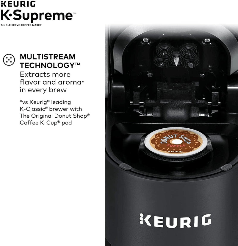 Keurig K-Supreme Coffee Maker, Single Serve K-Cup Pod Coffee Brewer, with Multistream Technology, 66 Oz Dual-Position Reservoir, and Customizable Settings, Black - Premium  from Keurig - Just $168.94! Shop now at Handbags Specialist Headquarter