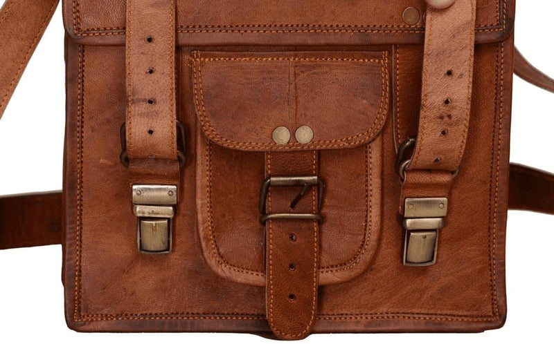 Leather 11 Inch Sturdy Leather Satcel Ipad Messenger Bag for Men and Women - Premium  from . - Just $67.77! Shop now at Handbags Specialist Headquarter