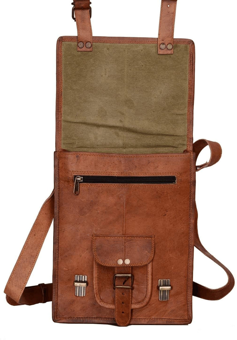 Leather 11 Inch Sturdy Leather Satcel Ipad Messenger Bag for Men and Women - Premium  from . - Just $67.77! Shop now at Handbags Specialist Headquarter