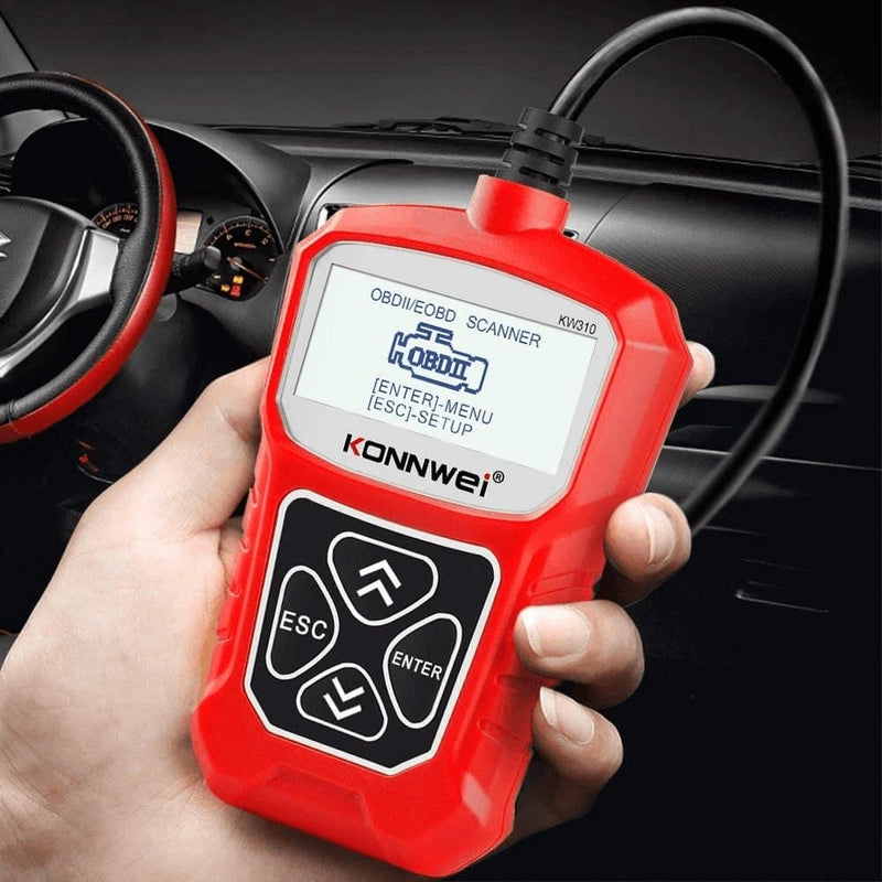 KONNWEI KW310 OBD2 Scanner Car Code Reader Full OBDII Functions 10 Modes Automotive Engine Diagnostic Scan Tool for All 1996 and Newer Cars(Red) - Premium  from KONNWEI - Just $32.55! Shop now at Handbags Specialist Headquarter