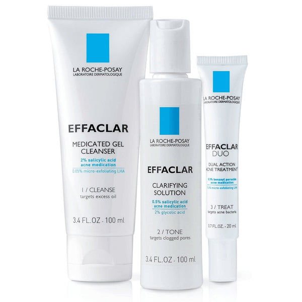 La Roche-Posay Effaclar Dermatological 3 Step Acne Treatment System, Salicylic Acid Acne Cleanser, Pore Refining Toner, and Benzoyl Peroxide Acne Spot Treatment for Sensitive Skin, 2-Month Supply - Premium  from La Roche-Posay - Just $51.12! Shop now at Handbags Specialist Headquarter