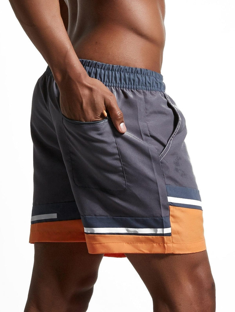 Lace Up Zipper Pockets Swimming Shorts - Premium Men Pants from eprolo - Just $23.24! Shop now at Handbags Specialist Headquarter