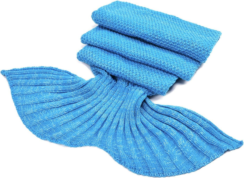 LAGHCAT Mermaid Tail Blanket Crochet Mermaid Blanket for Adult, Soft All Seasons Sleeping Blankets, Classic Pattern (71"x35.5", Blue) - Premium BLANKETS AND BEDDING from Visit the LAGHCAT Store - Just $23.99! Shop now at Handbags Specialist Headquarter