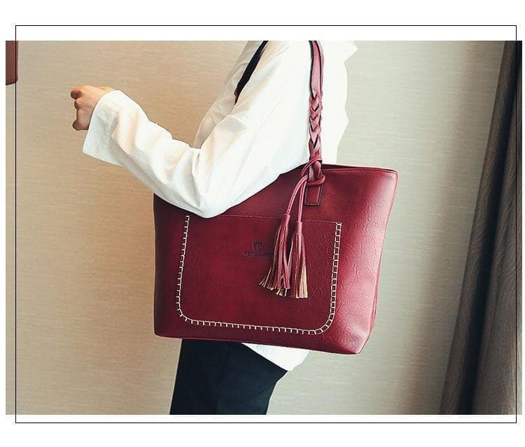 Large Capacity Women Bags Shoulder Tote Bags bolsos New Women Messenger Bags With Tassel Famous Designers Leather Handbags - Premium WOMEN Handbags from eprolo - Just $39.99! Shop now at Handbags Specialist Headquarter