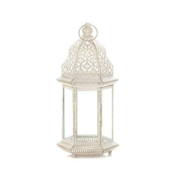 Large Distressed White Lantern - Premium Gallery of Light from Gallery of Light - Just $51.00! Shop now at Handbags Specialist Headquarter