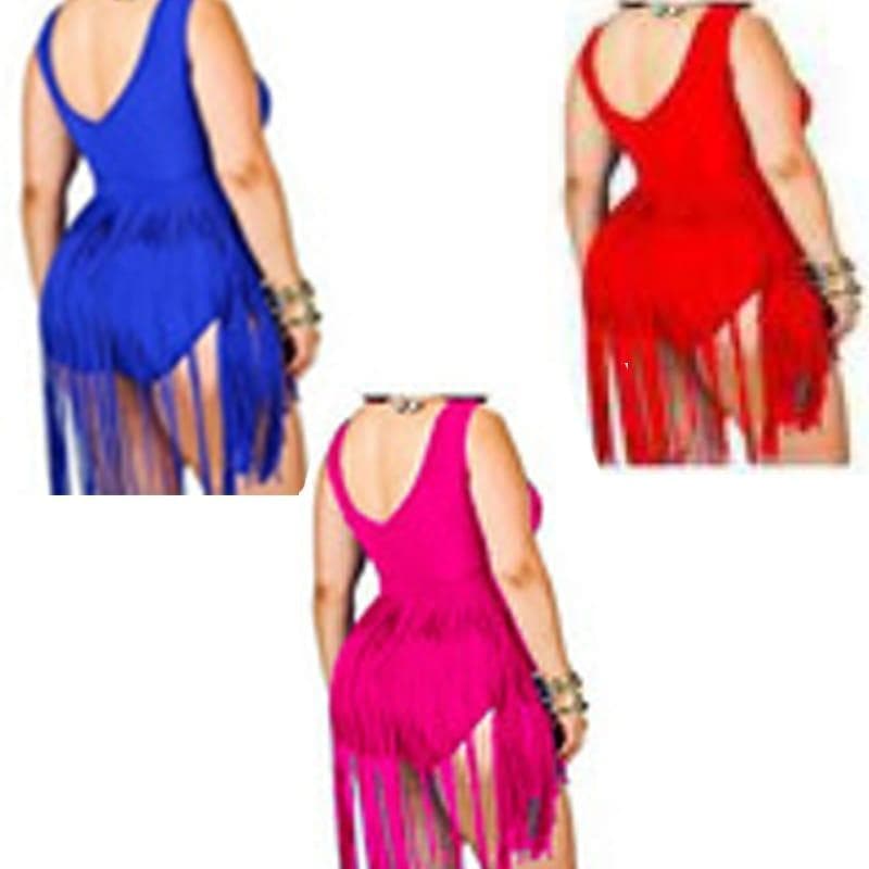 Large Size XL 6XL Monokini Skirt Swimsuit Plus Size Solid Color One Piece Swimwear Women Fringed Sexy Swiming Bathing Suit - Premium Women swimsuit from eprolo - Just $27.16! Shop now at Handbags Specialist Headquarter