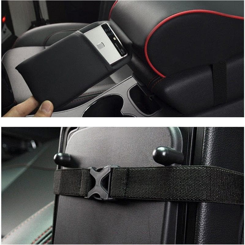Leather Car Central Armrest Pad Black Auto Center Console Arm Rest Seat Box Mat Cushion Pillow Cover Vehicle Protective Styling - Premium AUTO ELECTRONICS from eprolo - Just $27.22! Shop now at Handbags Specialist Headquarter