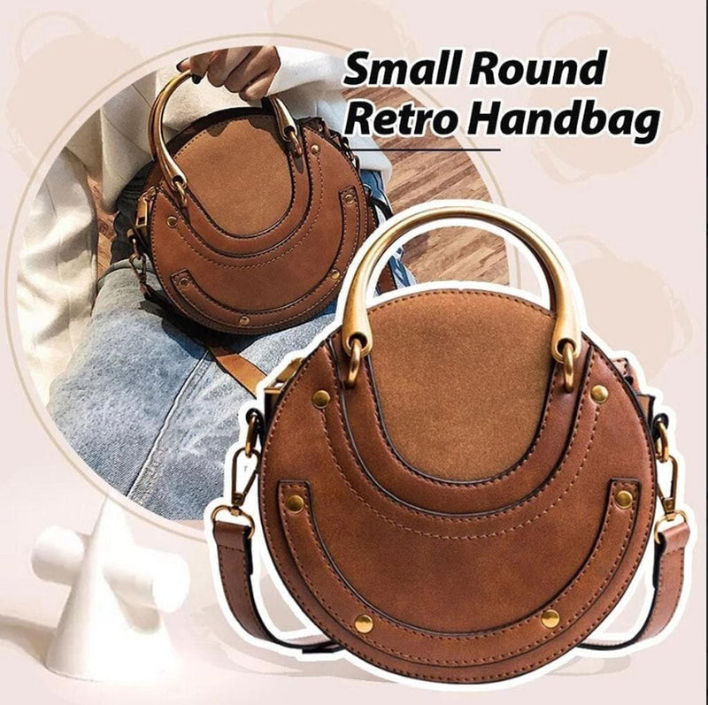Leather Round Crossbody  Women Retro Shoulder Bags Ladies Small Handbags Mini Tote Bag #H30 - Premium  from Dhgate - Just $45.22! Shop now at Handbags Specialist Headquarter