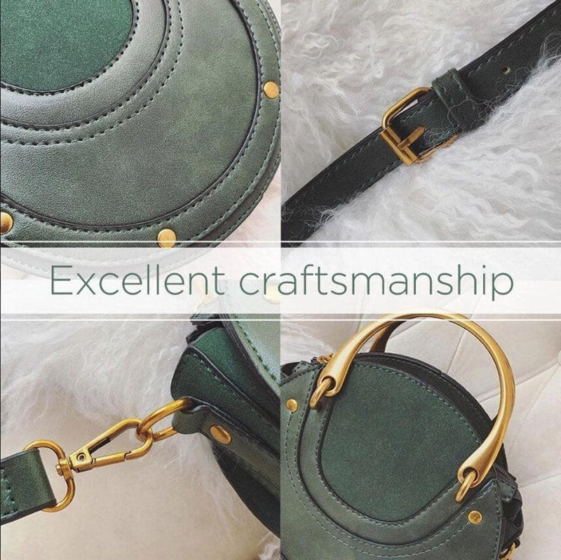 Leather Round Crossbody  Women Retro Shoulder Bags Ladies Small Handbags Mini Tote Bag #H30 - Premium  from Dhgate - Just $45.22! Shop now at Handbags Specialist Headquarter