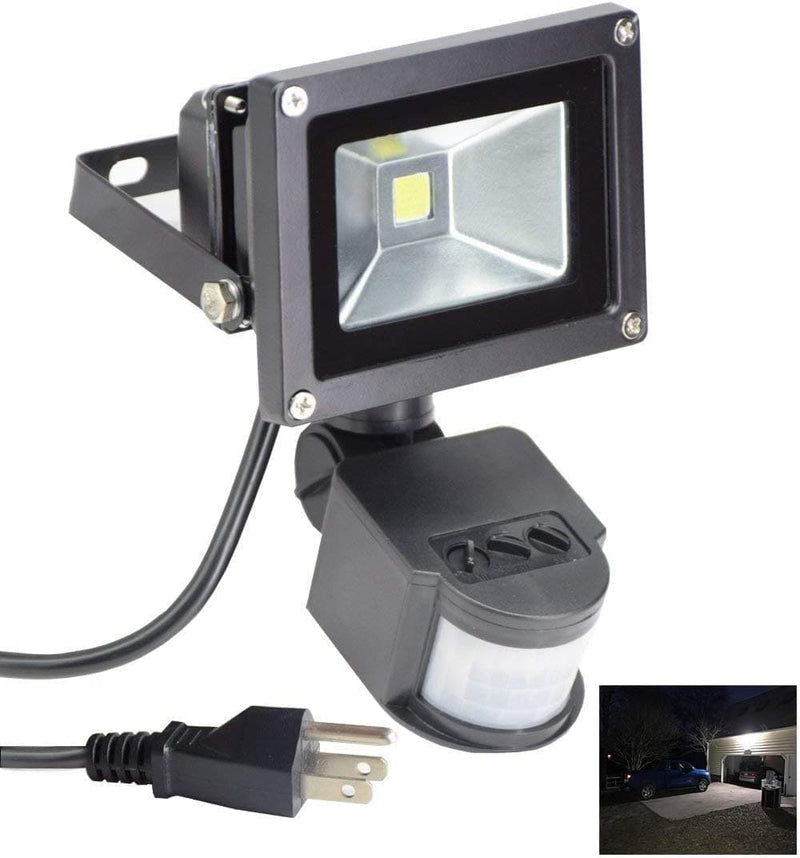 Led Motion Sensor Flood Light Outdoor, 800LM Pir Sensitive Security Lights Wall Fixture Lamp, IP66 Waterproof Floodlight for Garage Yard Patio Pathway Porch Entryways-Daylight White with US 3-Plug - Premium Indoor Wall Light from Visit the DINGLILIGHTING Store - Just $32.99! Shop now at Handbags Specialist Headquarter