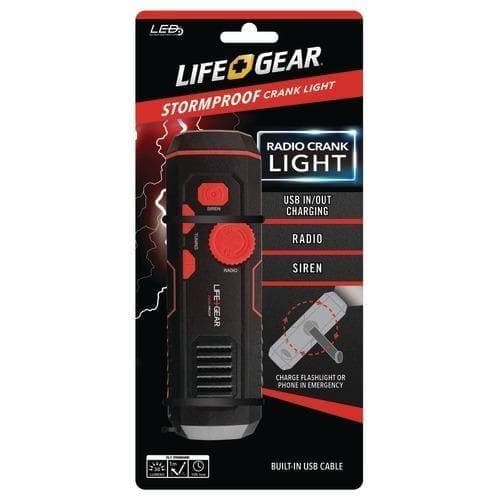Life+gear 120-lumen Stormproof Usb Crank Flashlight &amp;amp; Radio (pack of 1 Ea) - Premium Flashlights from LIFE+GEAR - Just $48.12! Shop now at Handbags Specialist Headquarter