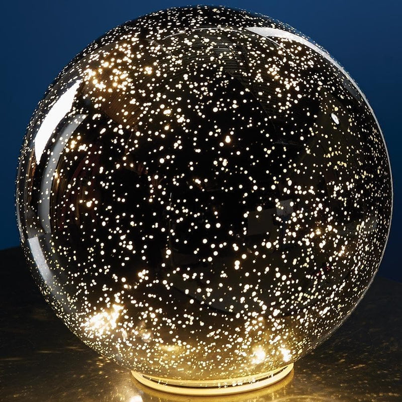 Lighted Mercury Glass Ball Sphere Holiday Home Décor - Nightlight Accent Light - Premium Décor from Signals - Just $56.0! Shop now at Handbags Specialist Headquarter