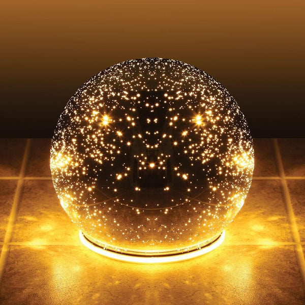 Lighted Mercury Glass Ball Sphere Holiday Home Décor - Nightlight Accent Light - Premium Décor from Signals - Just $56.0! Shop now at Handbags Specialist Headquarter