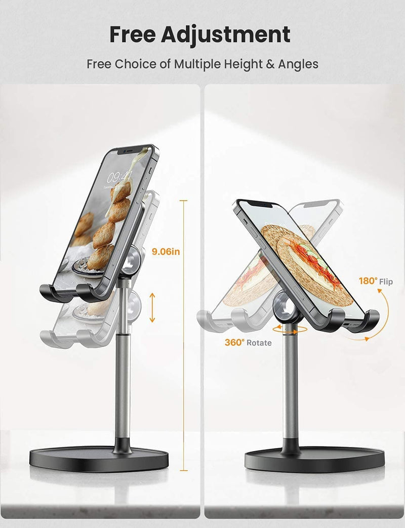 LISEN Cell Phone Stand, Adjustable Phone Stand for Desk, Thick Case Friendly Phone Holder Stand, Taller iPhone Stand Compatible with All Mobile Phone, iPhone 14, iPad, Tablet 4-10'' Desk Accessories - Premium CELL PHONE PARTS from Visit the LISEN Store - Just $17.99! Shop now at Handbags Specialist Headquarter
