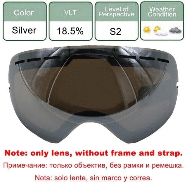 LOCLE Spherical Ski Goggles Anti-fog Double Layers UV400 Big Ski Mask Snowboard Goggles Professional Skiing Glasses Eyewear - Premium Glasses from LOCLE - Just $23.99! Shop now at Handbags Specialist Headquarter