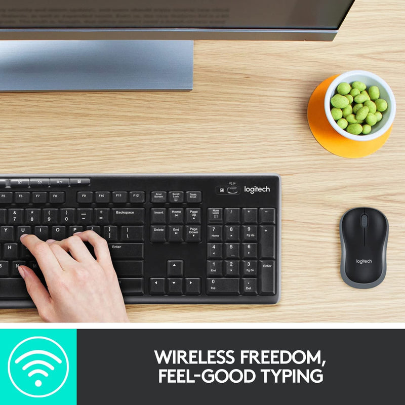 Logitech MK270 Wireless Keyboard And Mouse Combo For Windows, 2.4 GHz Wireless, Compact Mouse, 8 Multimedia And Shortcut Keys, For PC, Laptop - Black - Premium computer accessories from Visit the Logitech Store - Just $39.99! Shop now at Handbags Specialist Headquarter