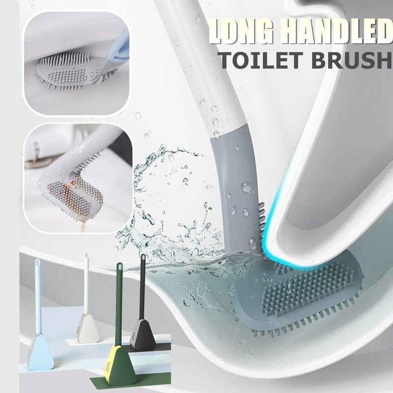 Long Handle Toilet Cleaning Brush ,Golf Silicone Toilet Brush,No Dead-end Wall-Mounted Cleaning Brush with Anti-Leakage Base - Premium Home Décor from eprolo - Just $13.60! Shop now at Handbags Specialist Headquarter
