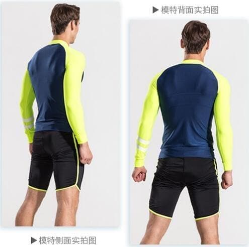 Long Sleeves Men Beach T-shirt Rash Guards Swimsuit - Premium MEN T-SHIRT from eprolo - Just $43.32! Shop now at Handbags Specialist Headquarter