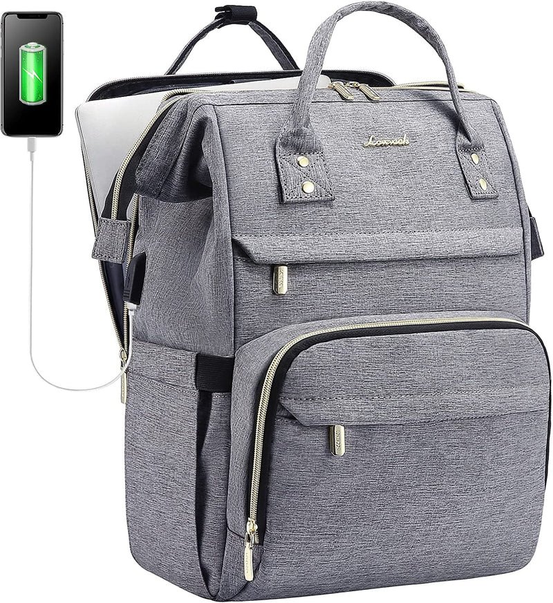 LOVEVOOK Laptop Backpack Women Teacher Backpack Nurse Bags, 15.6 Inch Womens Work Backpack Purse Waterproof Anti-theft Travel Back Pack with USB Charging Port (Black) - Premium DESK ACCESSORIES from Visit the LOVEVOOK Store - Just $25.99! Shop now at Handbags Specialist Headquarter