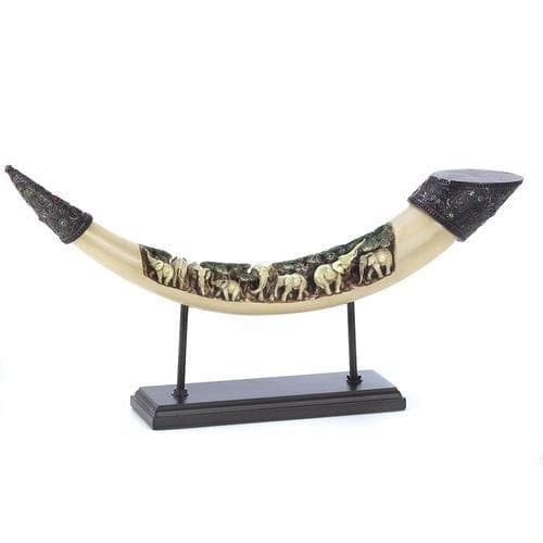 Lucky Elephants Tusk Sculpture - Premium Accent Plus from Accent Plus - Just $49.75! Shop now at Handbags Specialist Headquarter